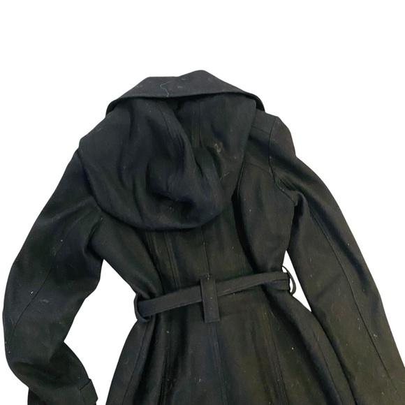 MICHAEL Michael Kors Hooded Wool Blend Peacoat Coat Sz Small Black - Picture 5 of 10